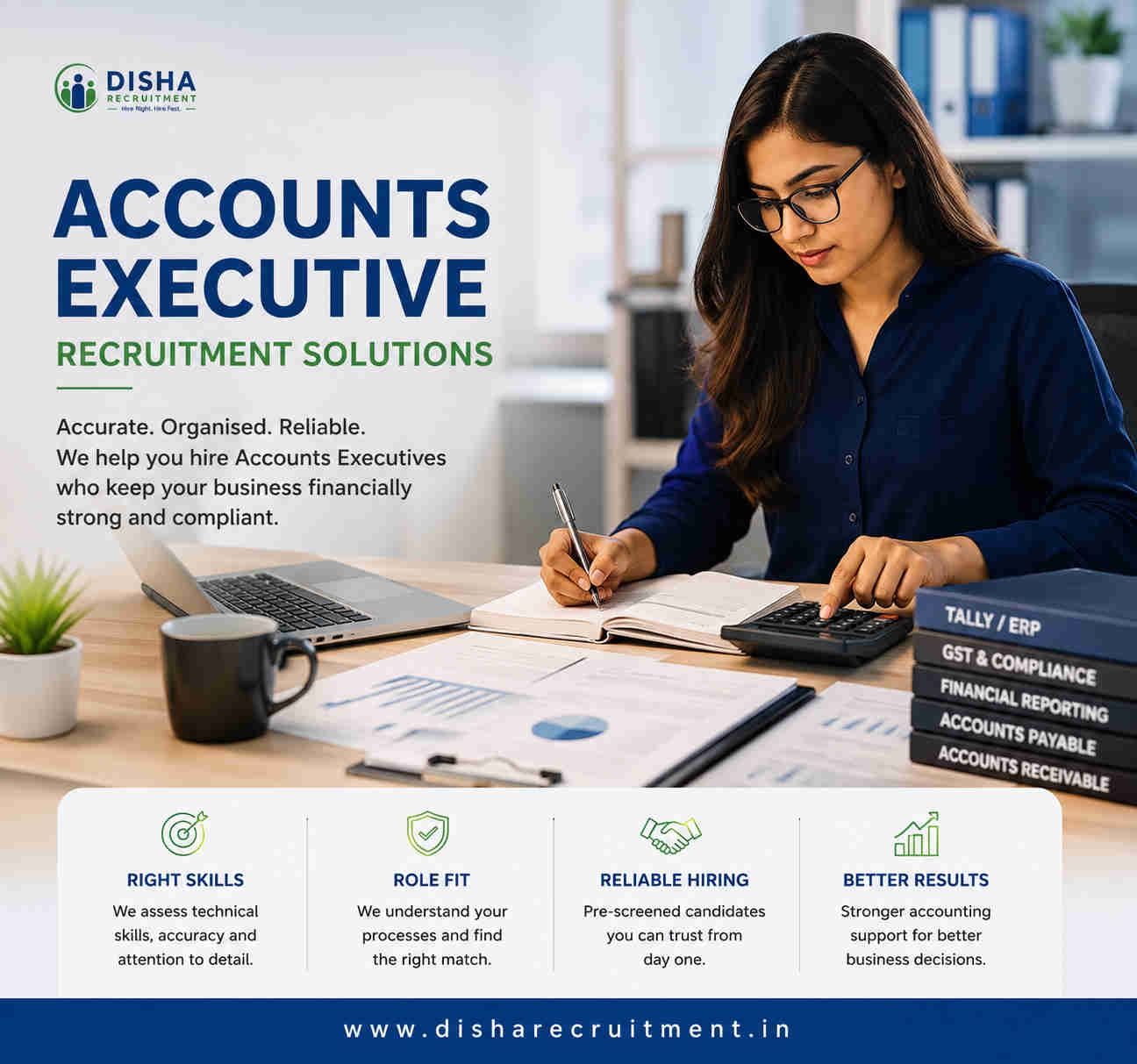 Accounts Executive recruitment in Bangalore by DISHA Recruitment