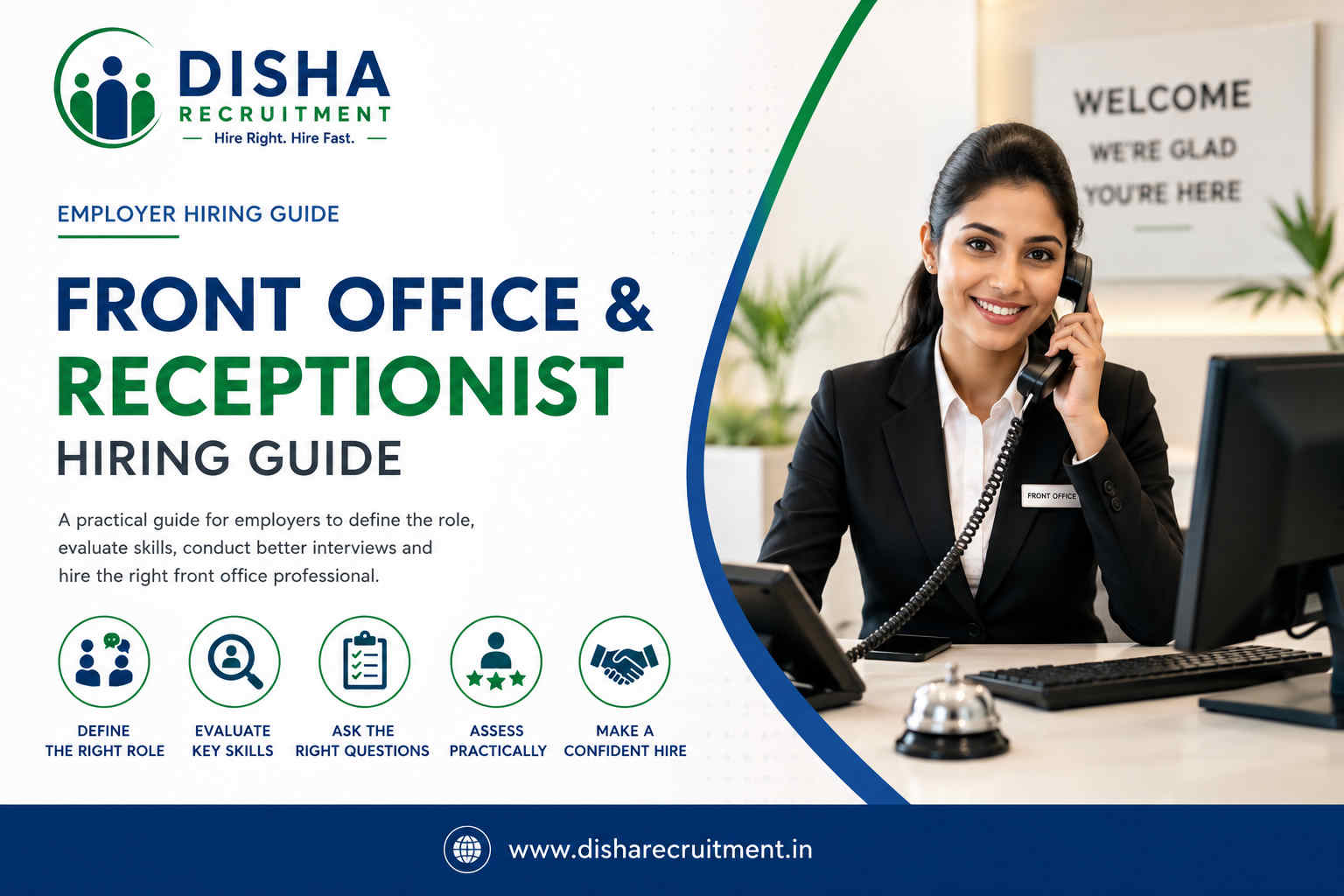 Front Office Receptionist Employer Hiring Guide by DISHA Recruitment