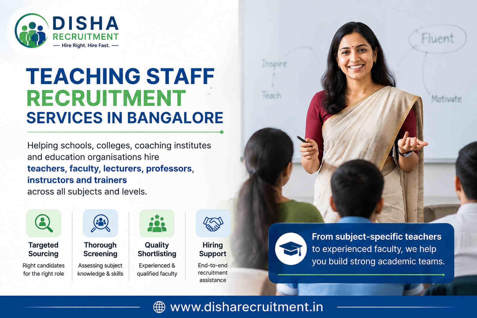 Teaching Staff Recruitment Services in Bangalore by DISHA Recruitment